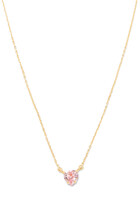 Valentina Heart Necklace, 18k Gold-Plated Brass & Crystal